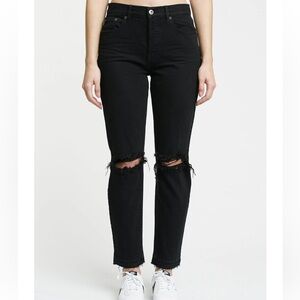 PISTOLA Nico Ember High Rise Skinny Distressed Black Jeans Size‎ 27 Denim Slim